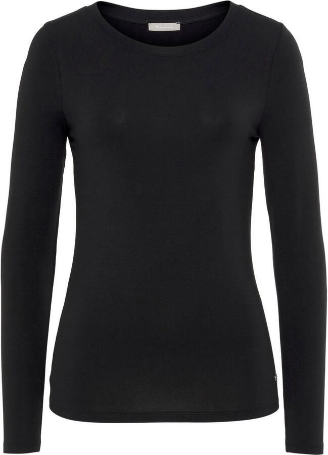 Tamaris Shirt met lange mouwen shirt met lange mouwen met ronde hals - Foto 1