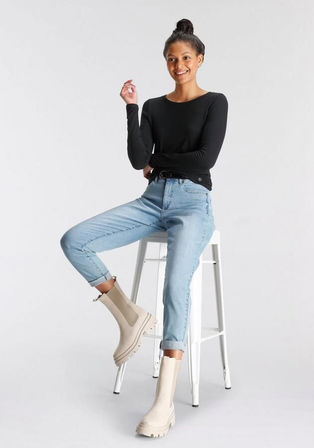 Tamaris Shirt met lange mouwen shirt met lange mouwen met ronde hals - Foto 8