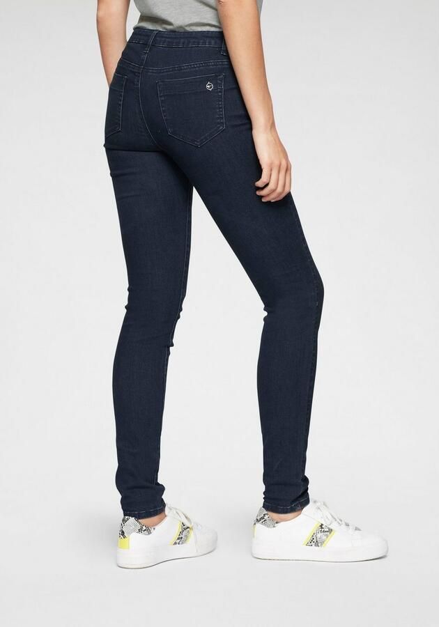 Tamaris Skinny fit jeans smalle broekpasvorm normale taille 5-pocket-vorm used-wassing - Foto 3