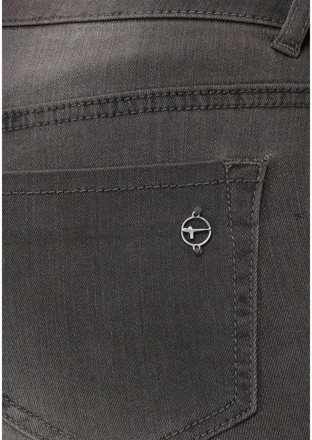 Tamaris Skinny fit jeans smalle broekpasvorm normale taille 5-pocket-vorm used-wassing