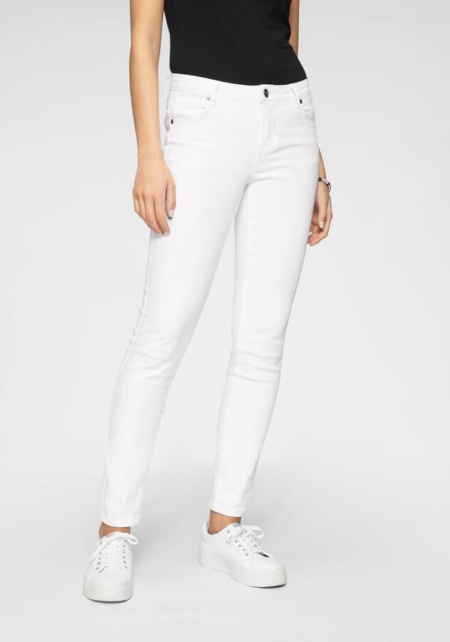 Tamaris Skinny fit jeans smalle broekpasvorm normale taille 5-pocket-vorm used-wassing - Foto 7