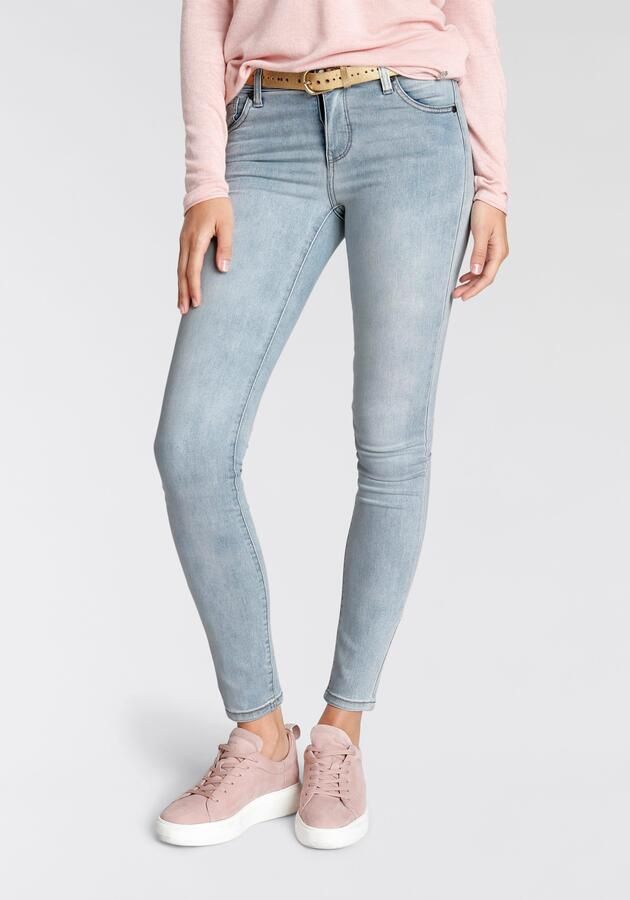 Tamaris Skinny fit jeans smalle broekpasvorm normale taille 5-pocket-vorm used-wassing - Foto 15