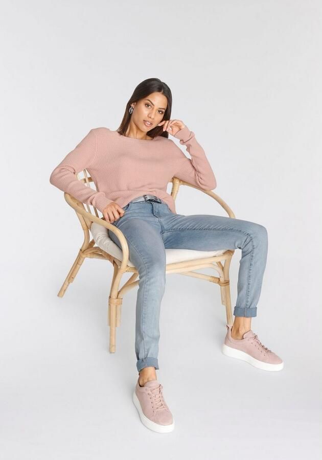 Tamaris Skinny fit jeans smalle broekpasvorm normale taille 5-pocket-vorm used-wassing - Foto 3