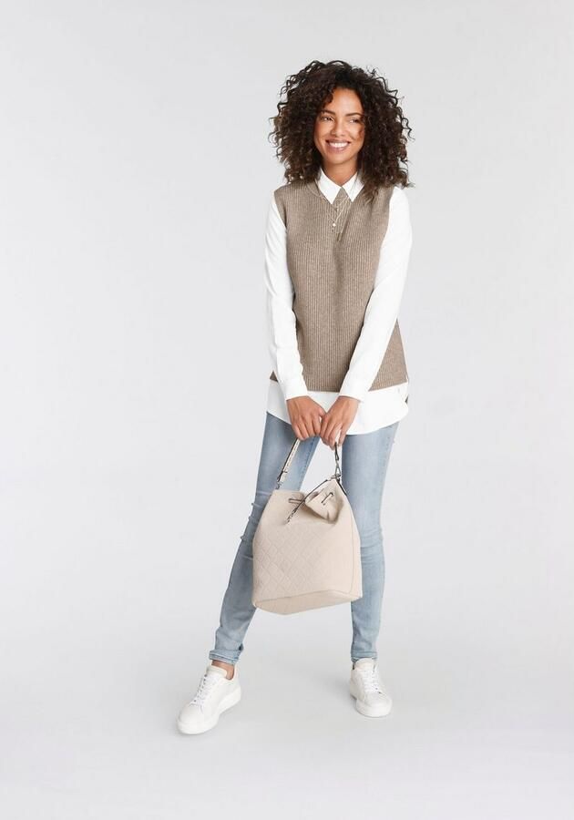 Tamaris Skinny fit jeans smalle broekpasvorm normale taille 5-pocket-vorm used-wassing - Foto 4