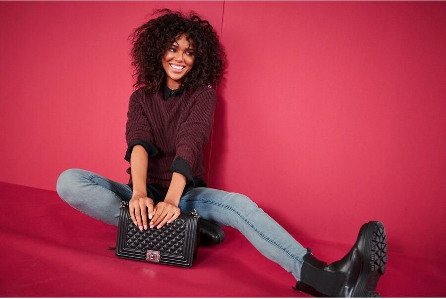 Tamaris Skinny fit jeans smalle broekpasvorm normale taille 5-pocket-vorm used-wassing - Foto 11