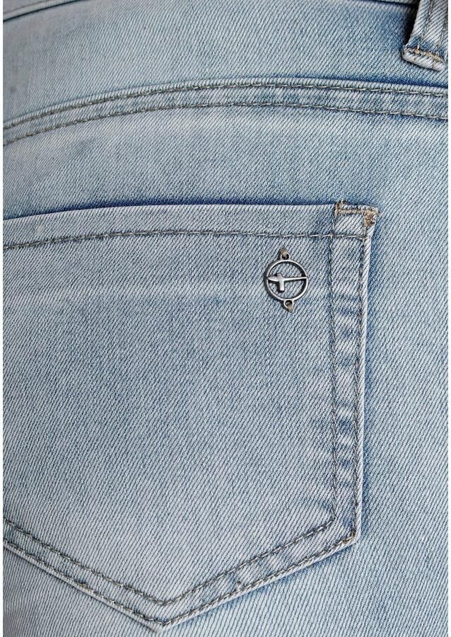 Tamaris Skinny fit jeans smalle broekpasvorm normale taille 5-pocket-vorm used-wassing