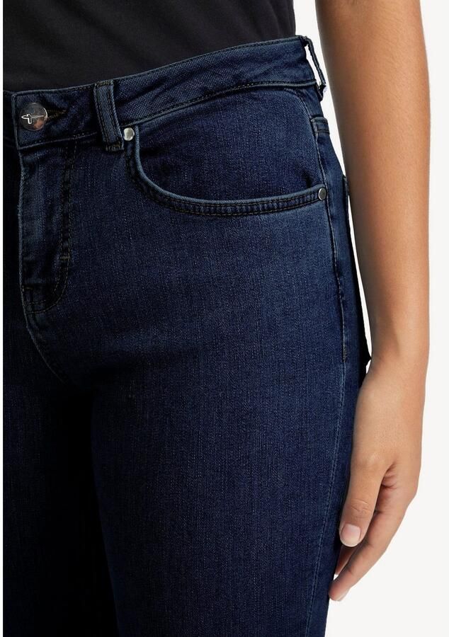 Tamaris Slim fit jeans met logo-badge nieuwe collectie