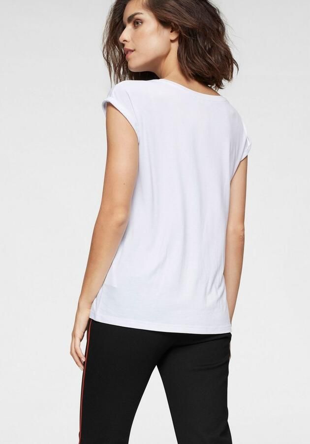 Tamaris T-shirt met ronde halslijn en oversized mouwen - Foto 5
