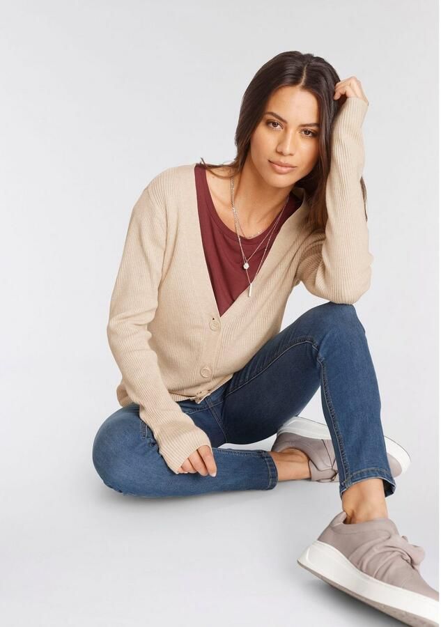 Tamaris T-shirt met ronde halslijn en oversized mouwen - Foto 7