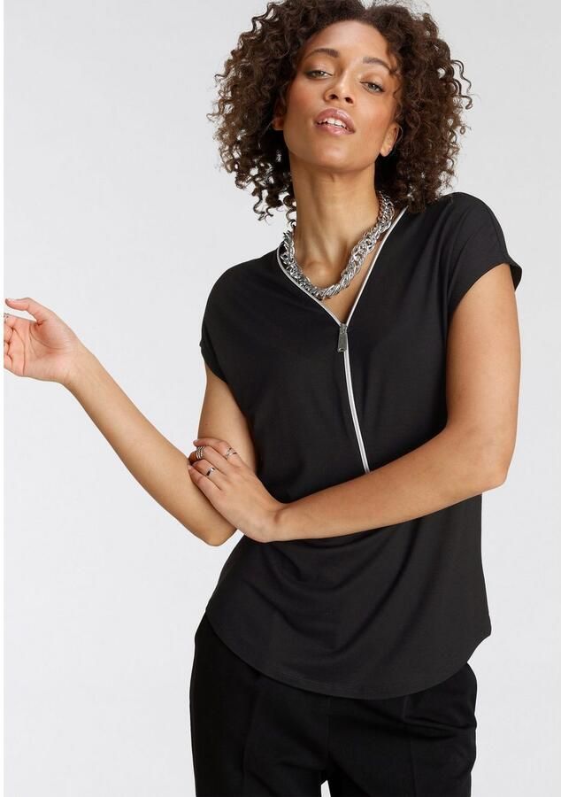 Tamaris T-shirt met v-hals - Foto 4