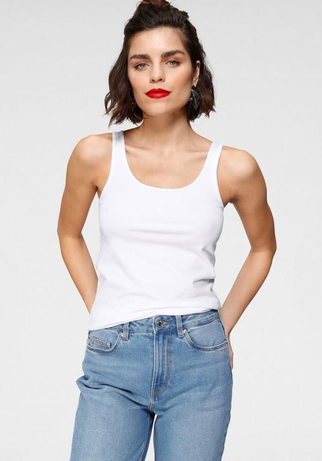 Tamaris Tanktop van katoenmix in set (Set van 2) - Foto 2