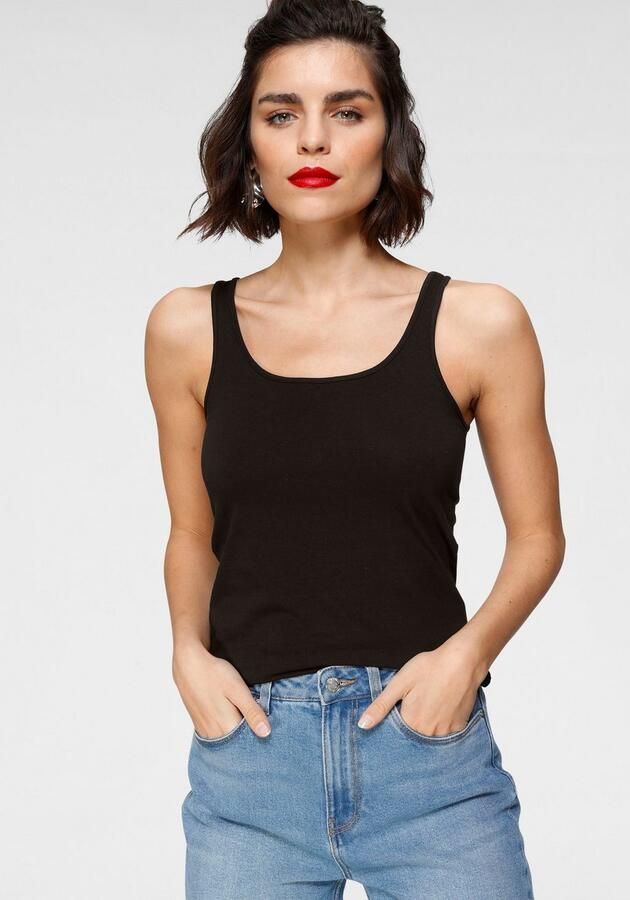 Tamaris Tanktop van katoenmix in set (Set van 2) - Foto 3