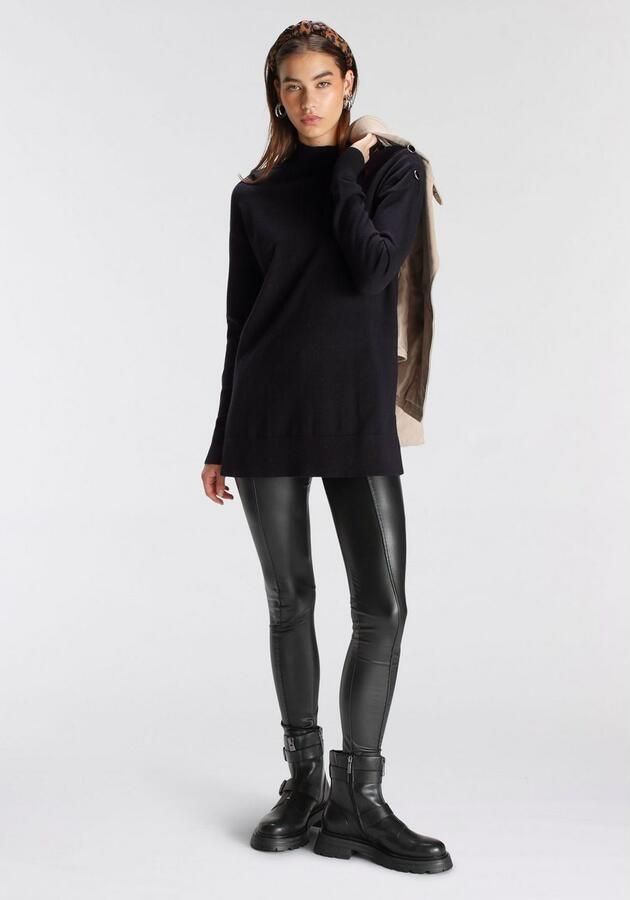 Tamaris Trui met staande kraag met knopen op de schouder - Foto 6