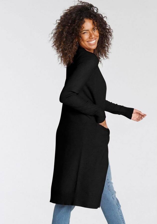 Tamaris Vest in lange vorm van knuffelzachte viscosegestrick - Foto 4