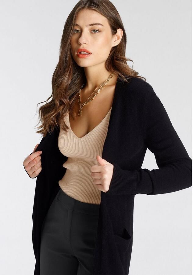 Tamaris Vest in lange vorm van knuffelzachte viscosegestrick - Foto 3