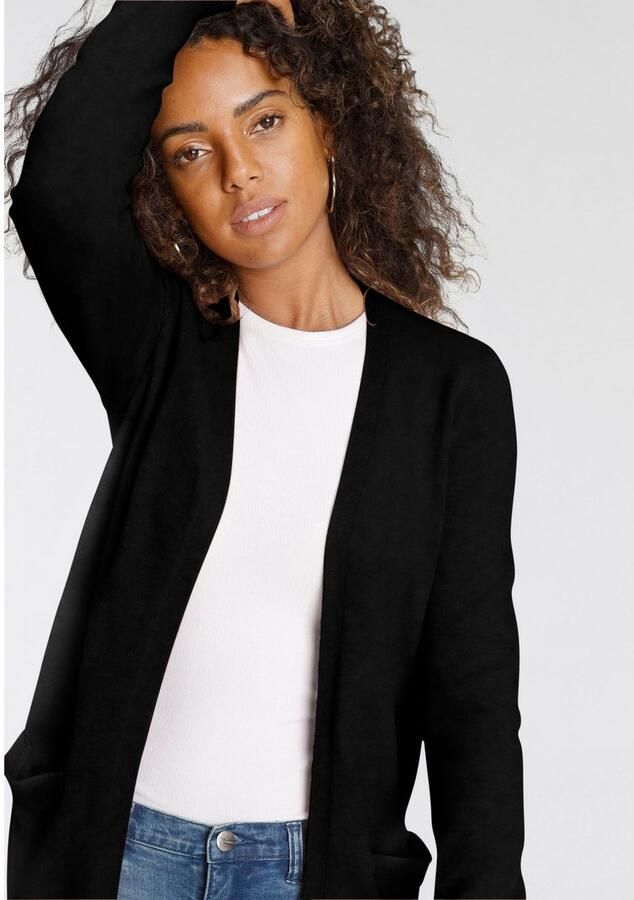 Tamaris Vest in lange vorm van knuffelzachte viscosegestrick - Foto 2