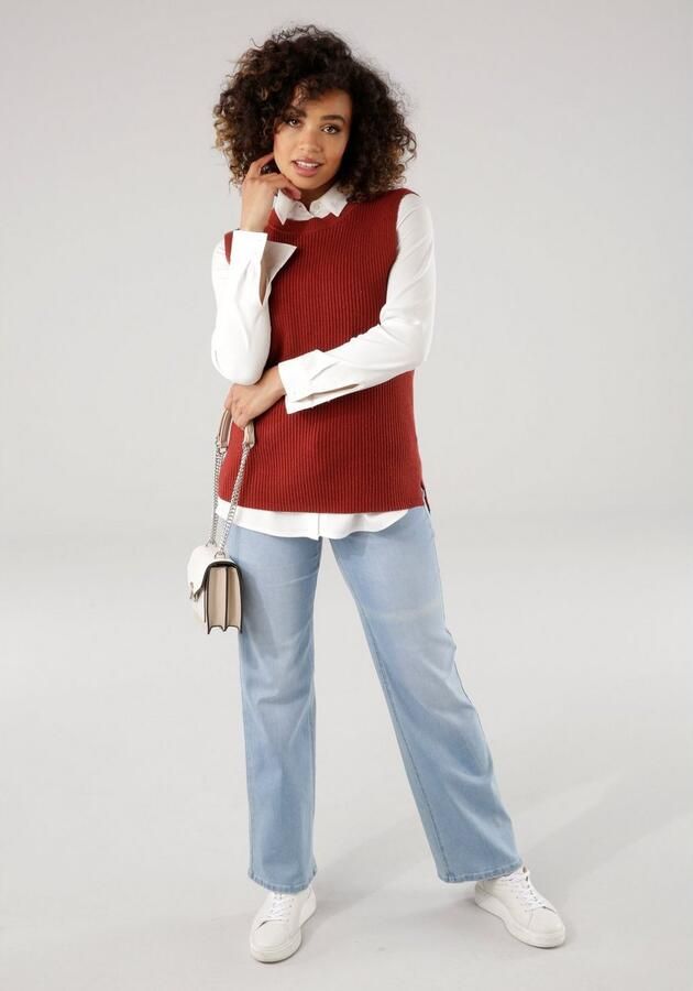 Tamaris Wijde jeans figuurvolgende pasvorm met steekzakken hoge taille - Foto 9