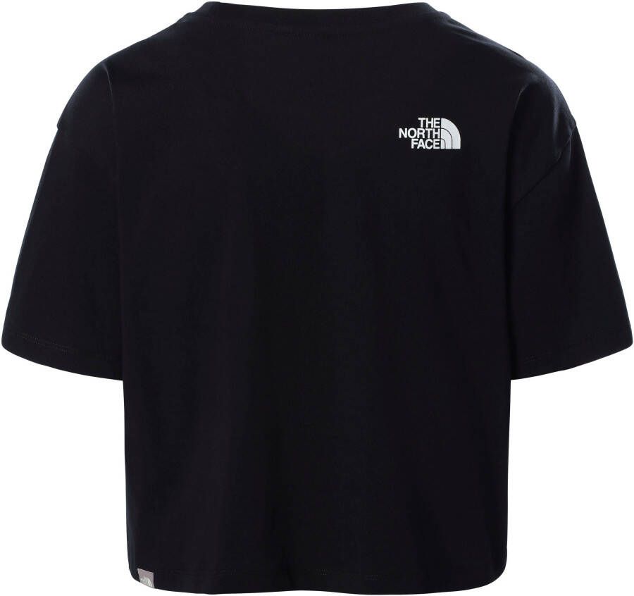 The North Face cropped easy shirt zwart dames