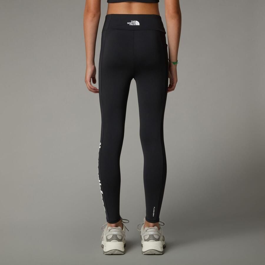 The North Face legging Never Stop Tight met logo zwart wit Meisjes Polyester 158 164