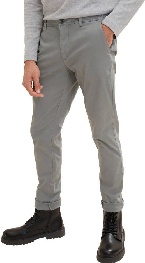 Tom Tailor Slim fit broek met labeldetail