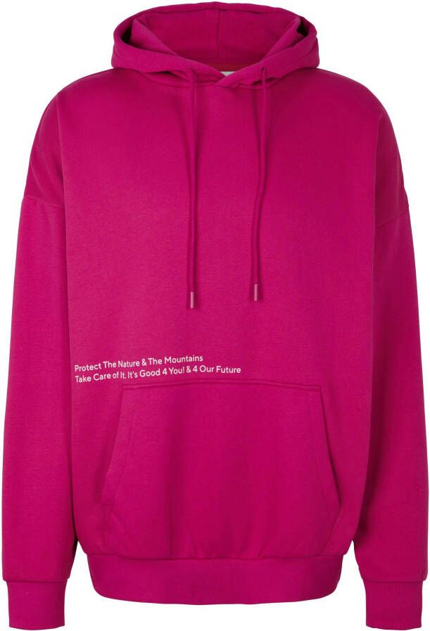 Tom Tailor Denim Oversized hoodie met tekst en print