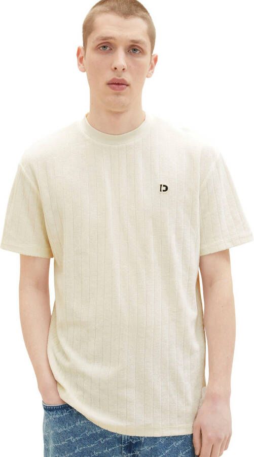 Tom Tailor Denim Relaxed fit T-shirt met labeldetail
