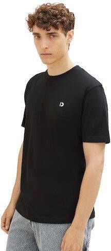 Tom Tailor Denim T-shirt Crewneck met kleine logoprint