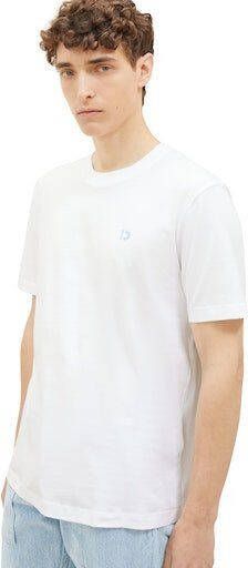 Tom Tailor Denim T-shirt Crewneck met kleine logoprint