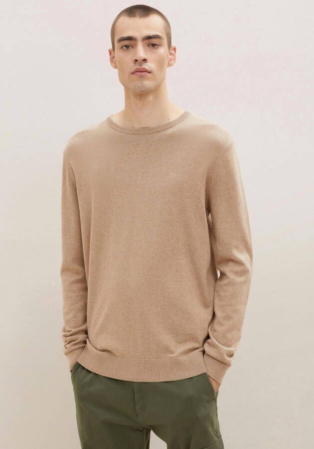 Tom Tailor Gebreide pullover met logostitching