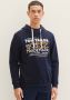 Tom Tailor Hoodie met casual frontprint + borduursel - Thumbnail 1