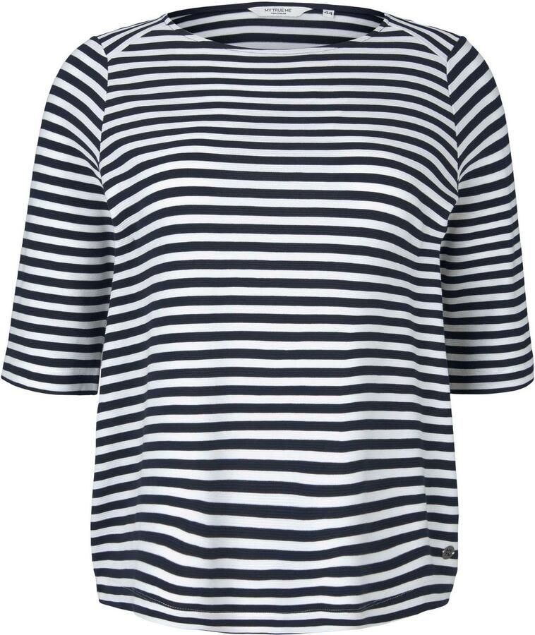 Tom Tailor Plus Slim fit pantalon met linnen model 'Cibravo'