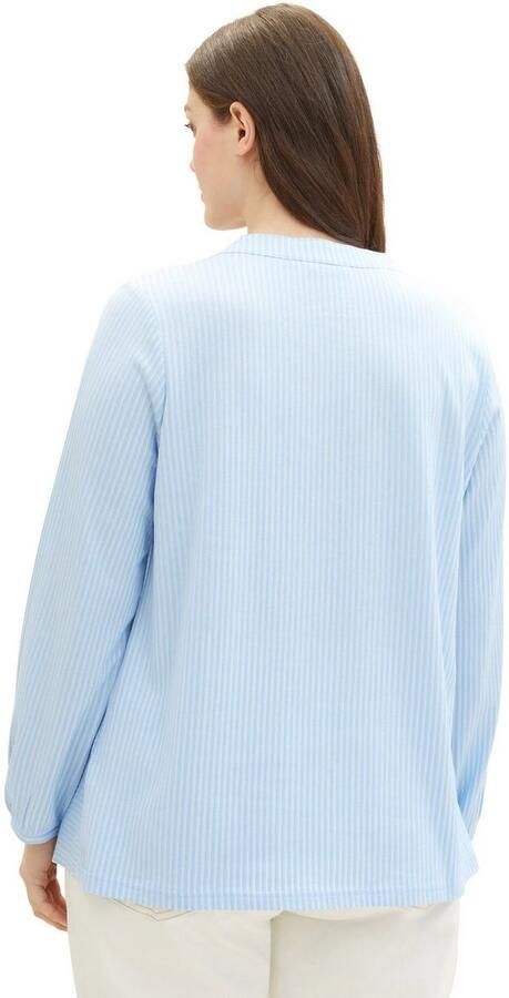 TOM TAILOR MY TRUE ME Shirt met lange mouwen in streepdesign en met v-hals - Foto 4