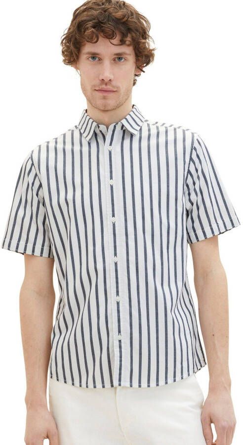 Tom Tailor Overhemd met korte mouwen gemaakt van katoen