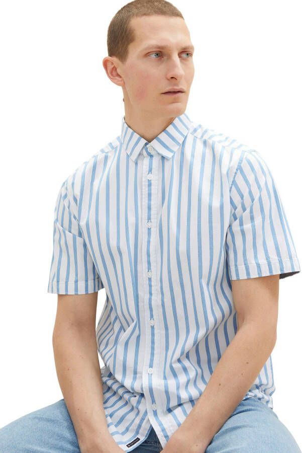 Tom Tailor Overhemd met korte mouwen gemaakt van katoen