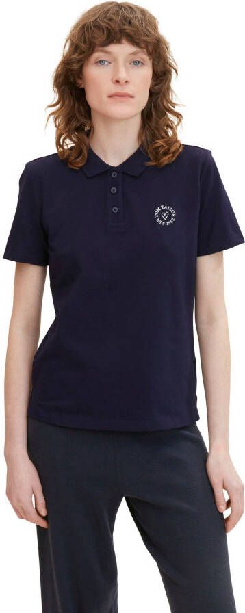 Tom Tailor Poloshirt met borduursel op borsthoogte