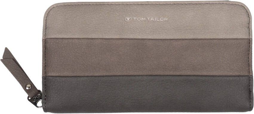 Tom Tailor Portemonnee ELLEN Long zip wallet in modieus streepdessin