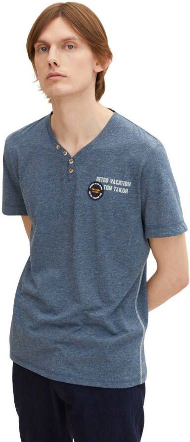 Tom Tailor T-shirt met logo navy blue inject