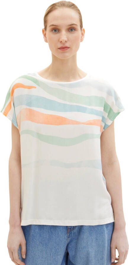 Tom Tailor T-shirt met golvende print
