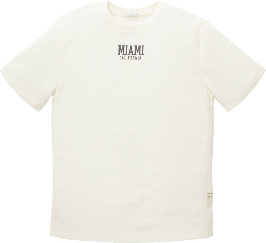 Tom Tailor T-shirt met labelprint