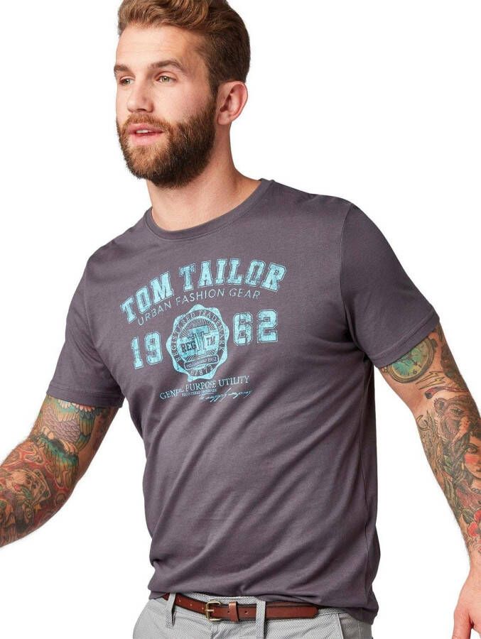 Tom Tailor T-shirt met logo-frontprint