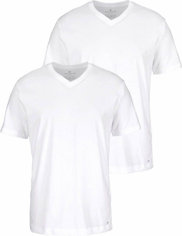 Tom Tailor T-shirt met v-hals (Set van 2)