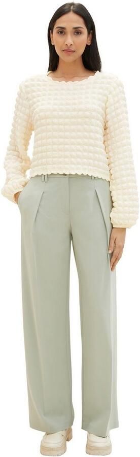 Tom Tailor Bandplooibroek Lea Wide Leg met wijde pijpen - Foto 4