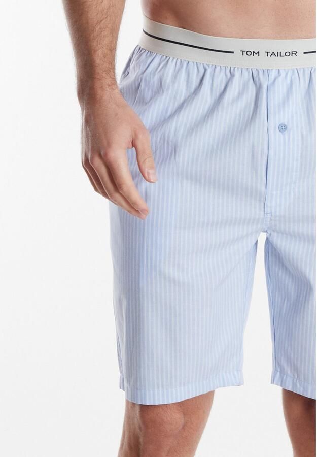 Tom Tailor Bermuda Dakota Logoband zijzakken los comfortabel verkoelend elastisch