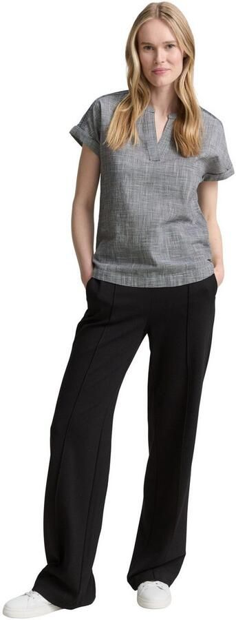 Tom Tailor Blouse met korte mouwen in tuniek-stijl geruit - Foto 5