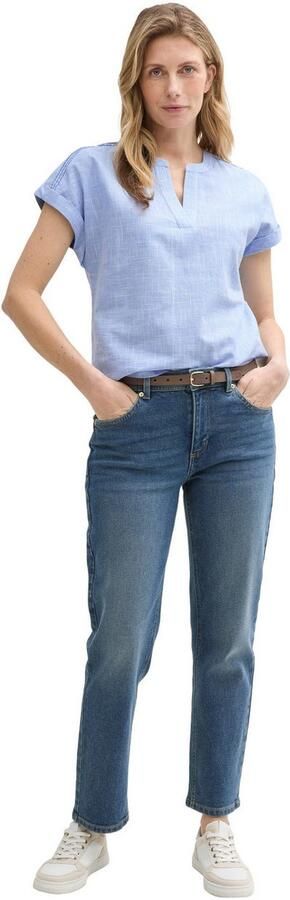 Tom Tailor Blouse met korte mouwen in tuniek-stijl geruit - Foto 5