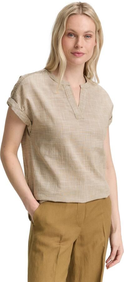 Tom Tailor Blouse met korte mouwen in tuniek-stijl geruit - Foto 6