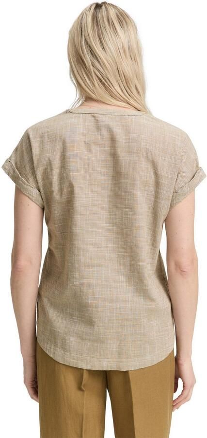 Tom Tailor Blouse met korte mouwen in tuniek-stijl geruit - Foto 4