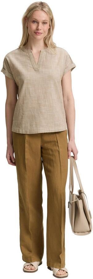 Tom Tailor Blouse met korte mouwen in tuniek-stijl geruit - Foto 5