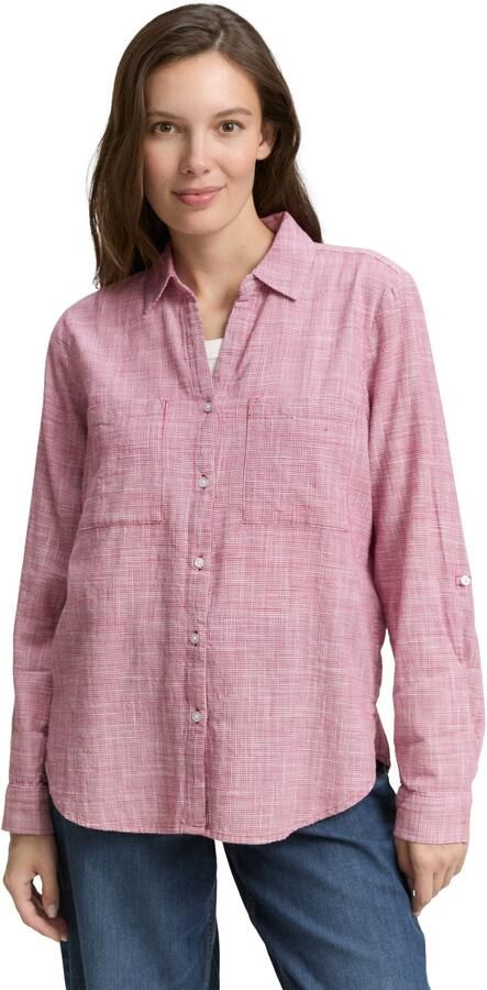 Tom Tailor Regular fit blouse met lange mouwen van puur katoen - Foto 6