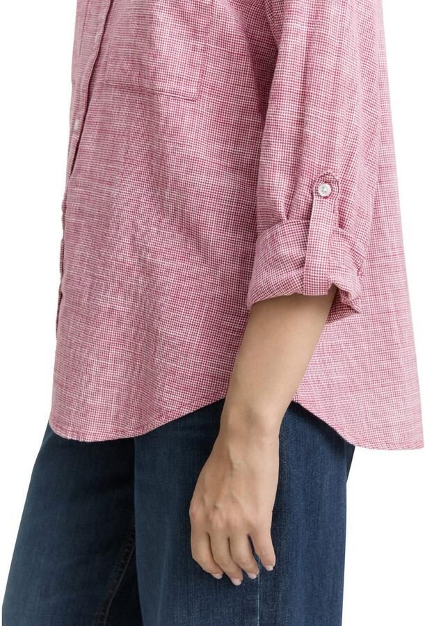 Tom Tailor Regular fit blouse met lange mouwen van puur katoen - Foto 3